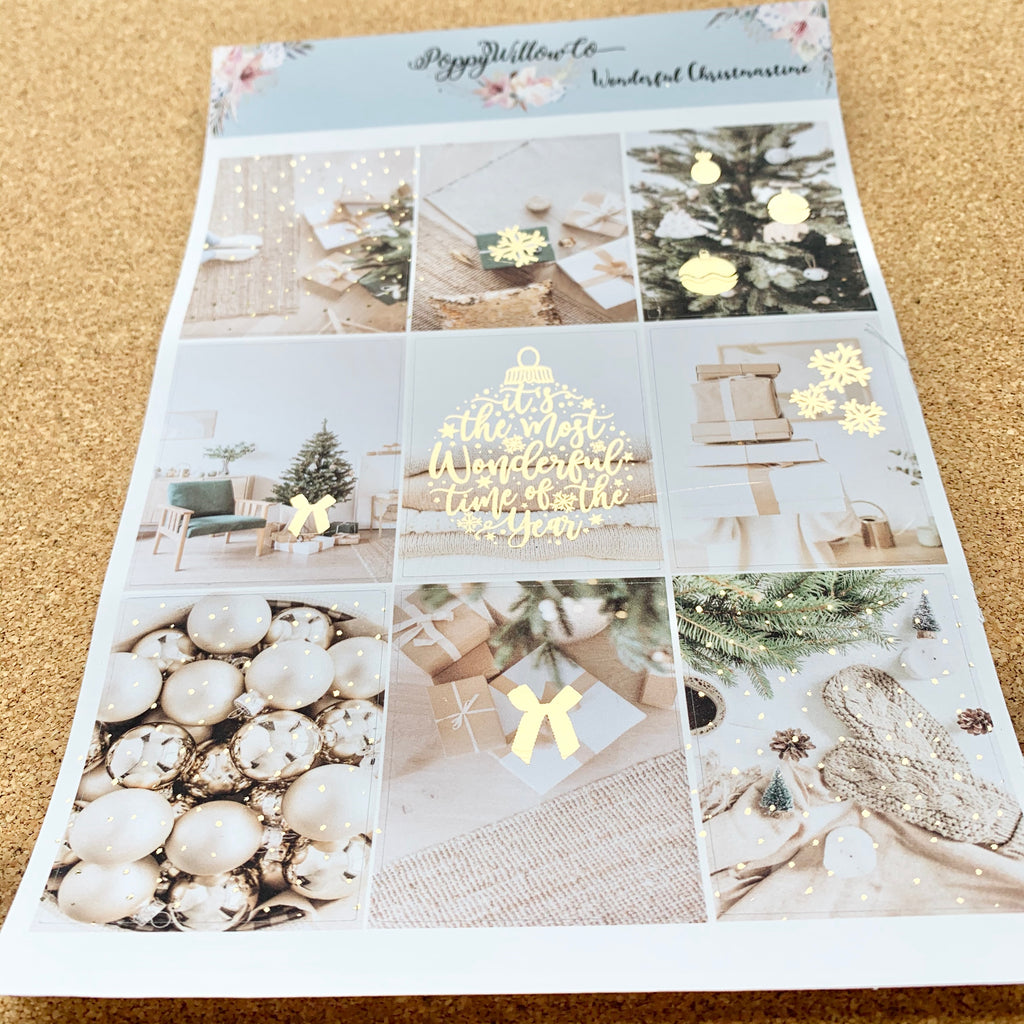 Wonderful Christmastime with Light Gold Foil
