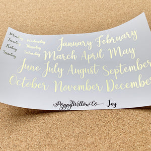 Joy Monthly for Erin Condren with Gold Foil