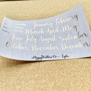 Lyla Monthly for Erin Condren with Light Gold or Rose Gold Foil
