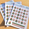 Christmas Wreaths Countdown Decorative Sheet with Choice of Foil Colours