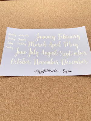 Sophie Monthly for Erin Condren with Light Gold Foil