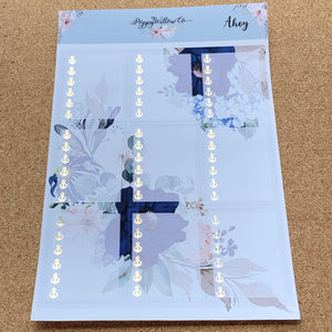 Ahoy with Silver or Light Gold Foil