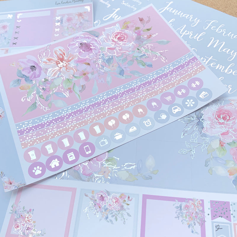 Emily Monthly for Erin Condren with Silver Foil